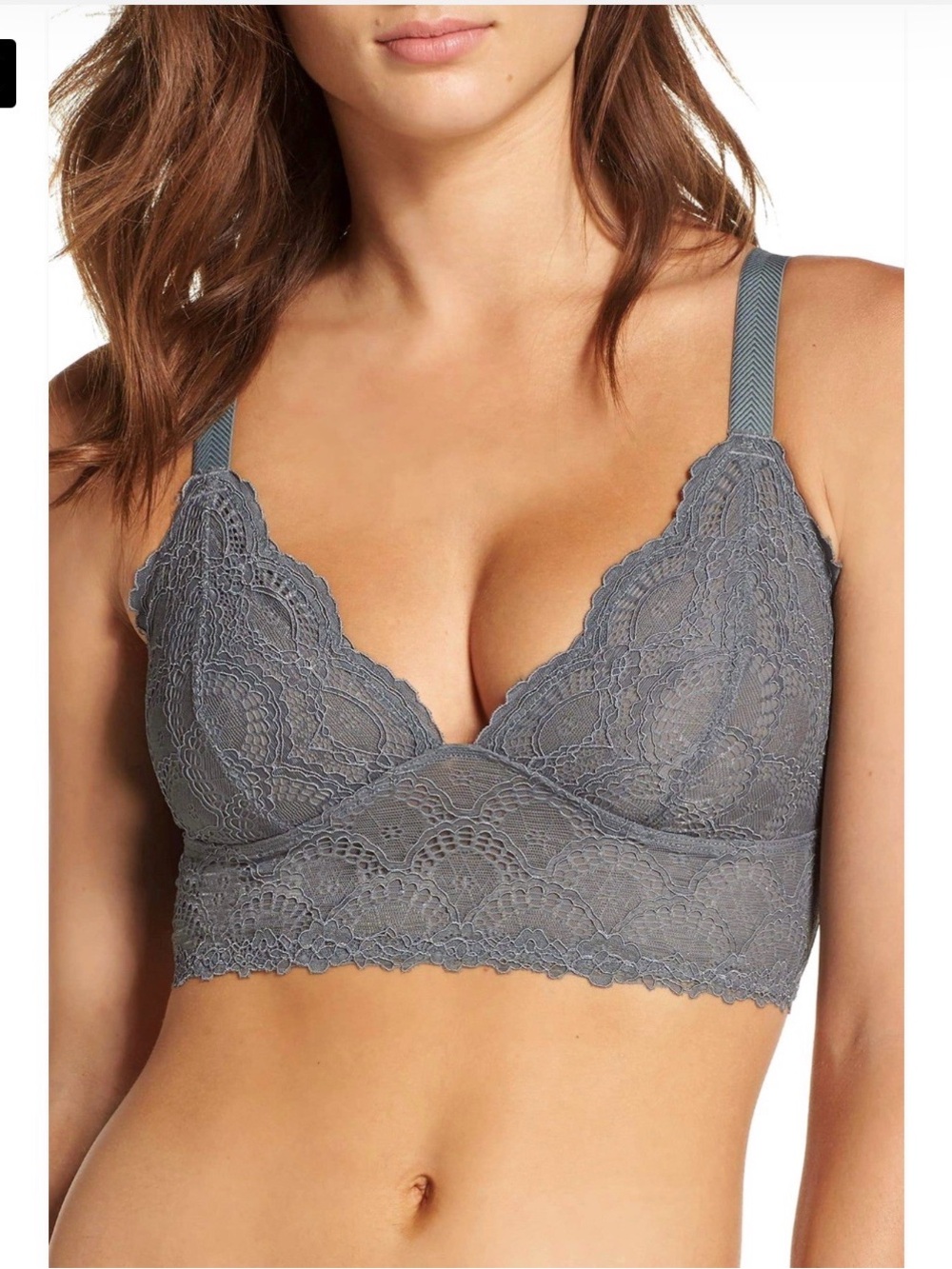 Free People Let Me Kiss You Graphite Bralette